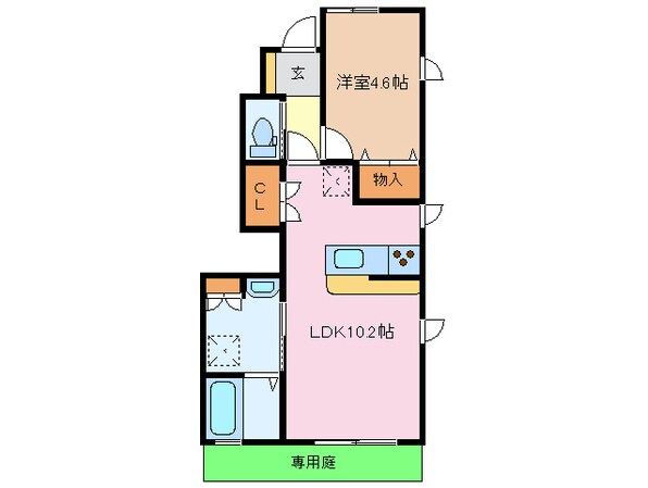 日永駅 徒歩9分 1階の物件間取画像